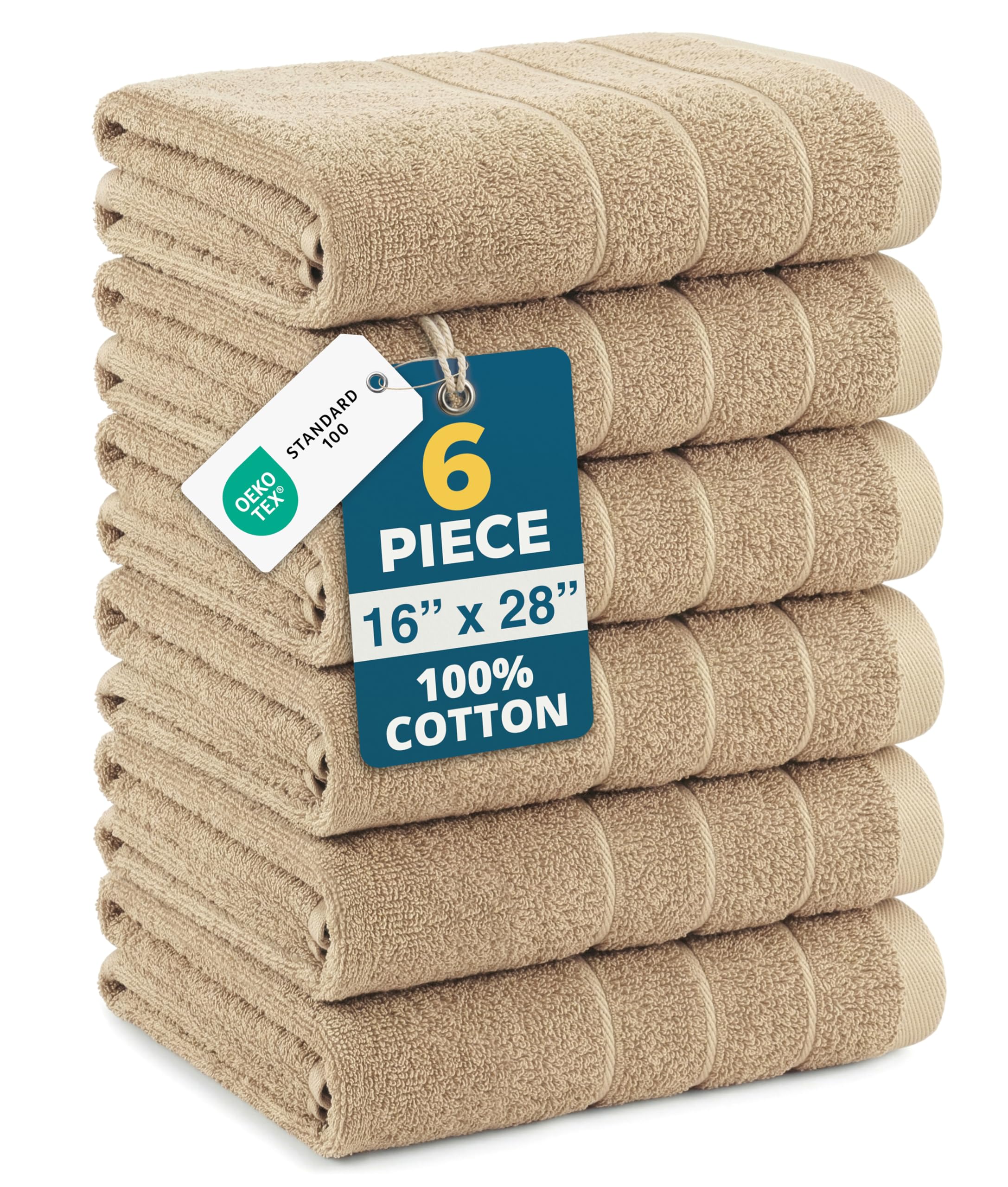 Casa Platino hand towels 6-pack setup in bathroom for everyday use and quick drying.
