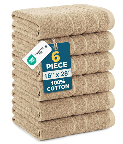 Casa Platino hand towels 6-pack setup in bathroom for everyday use and quick drying.
