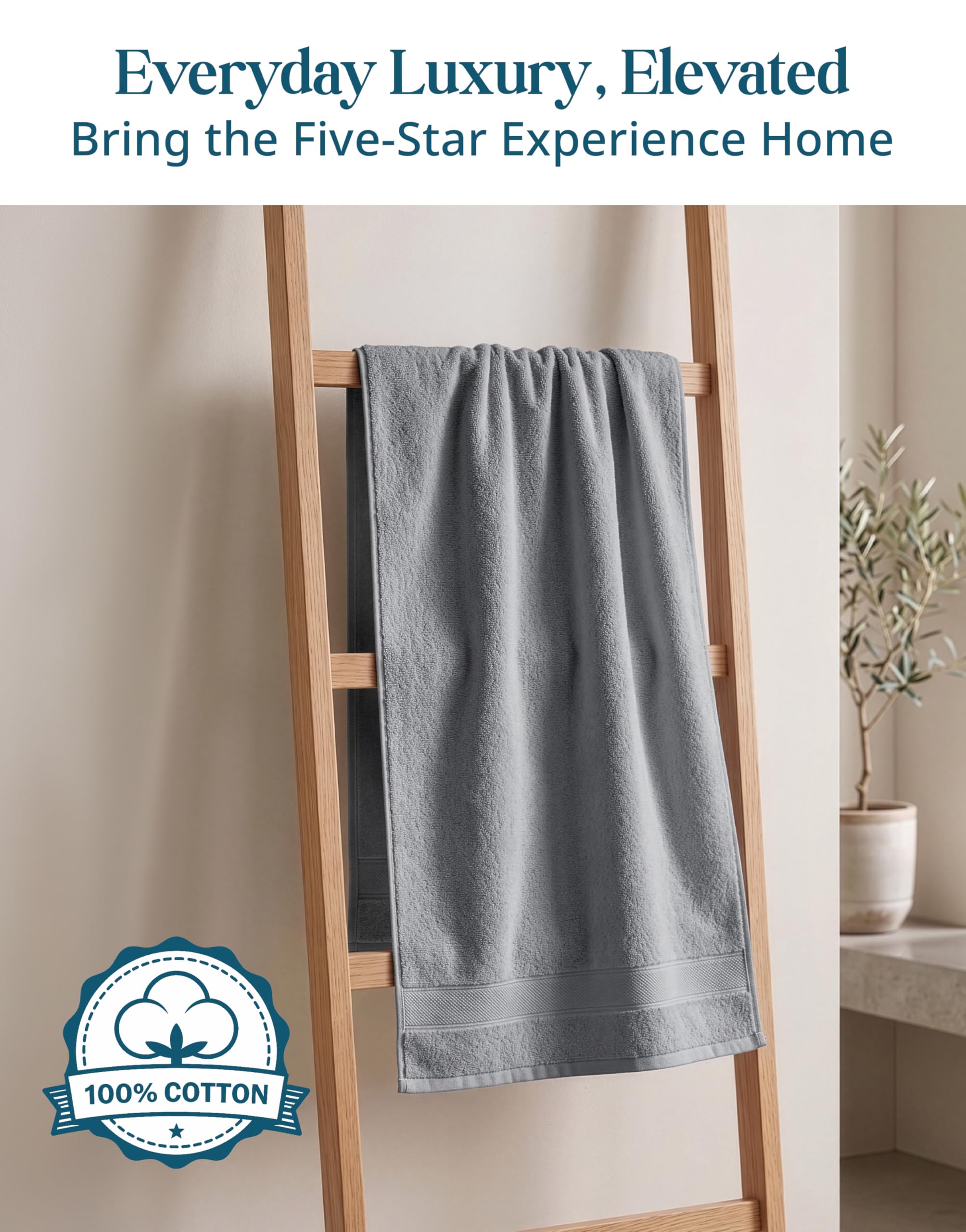Casa Platino hand towels have a colorfast finish that stays soft wash after wash.