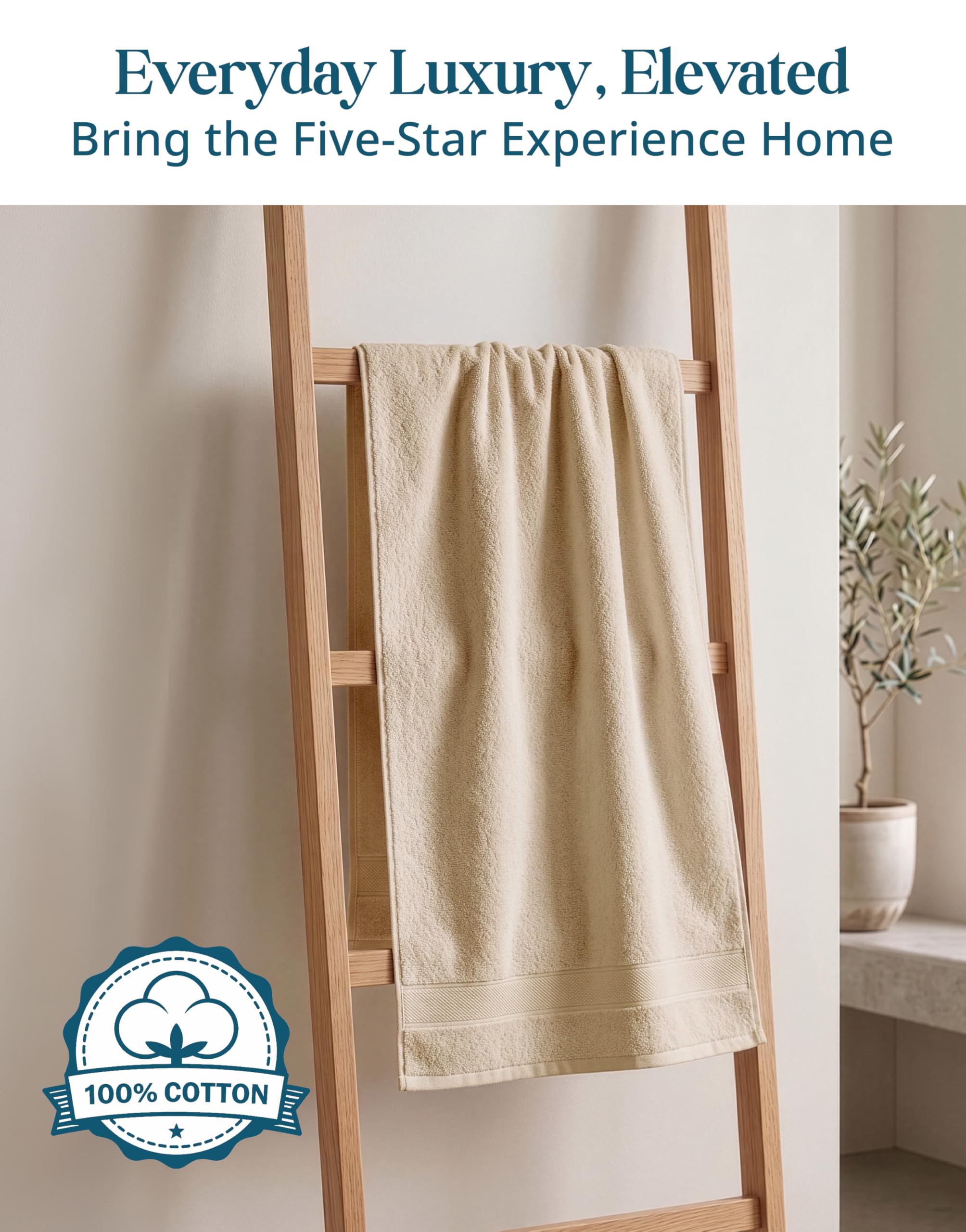 Casa Platino OEKO-TEX certified towels ensure safety and skin-friendly use.