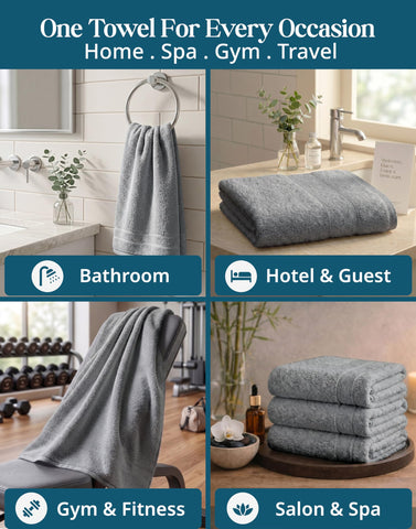 Casa Platino hand towels dry quickly after washing thanks to premium cotton fibers.