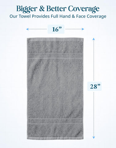 Casa Platino hand towels feature reinforced double-stitched hems for lasting durability.