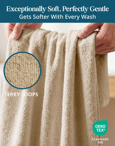 Casa Platino hand towels soft terry close-up emphasizes plush softness and absorbency.