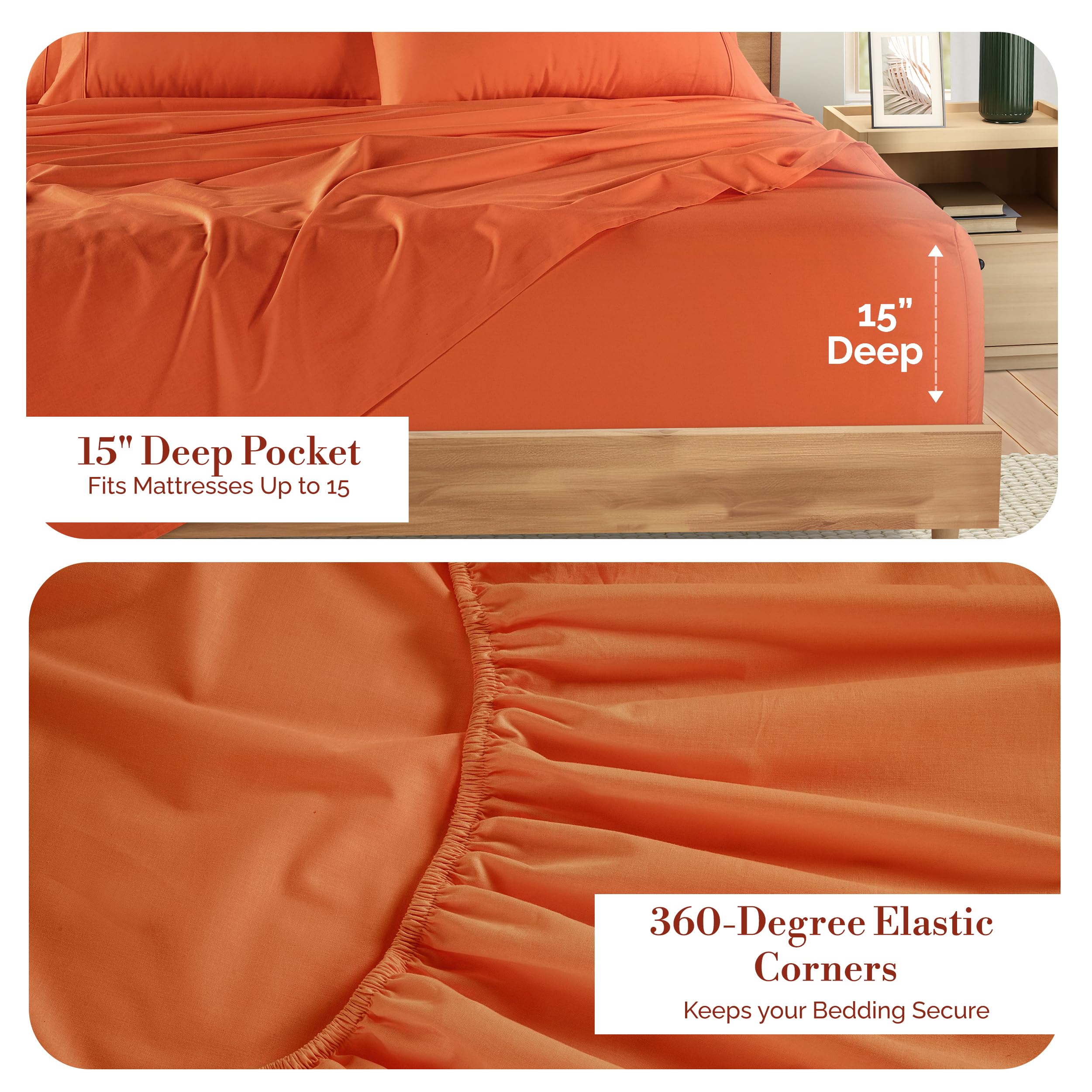 Casa Platino queen pillowcases 4-pack for soft, durable sleep.