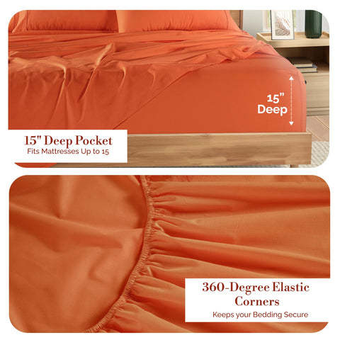 Casa Platino queen pillowcases 4-pack for soft, durable sleep.