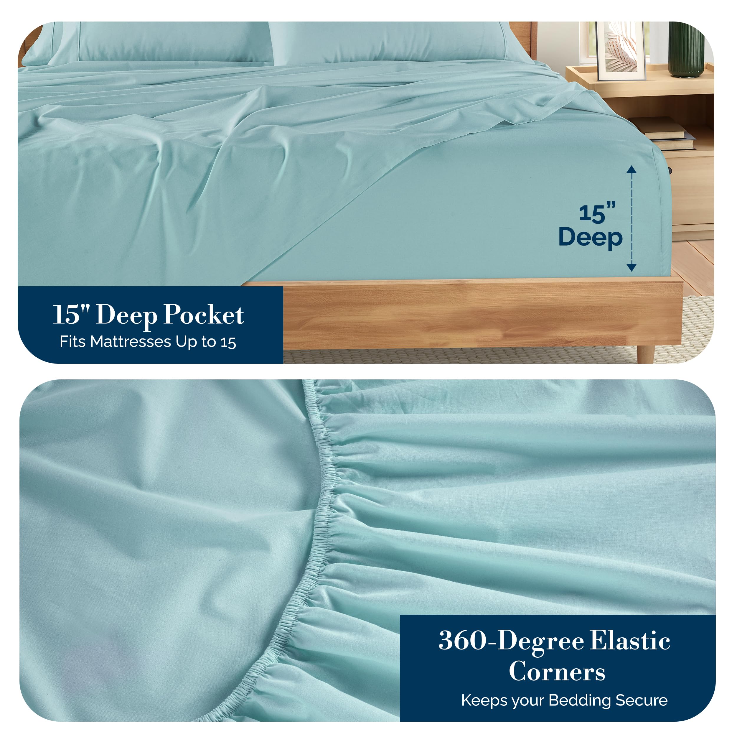 Casa Platino queen pillowcases complete the set for a clean bed look