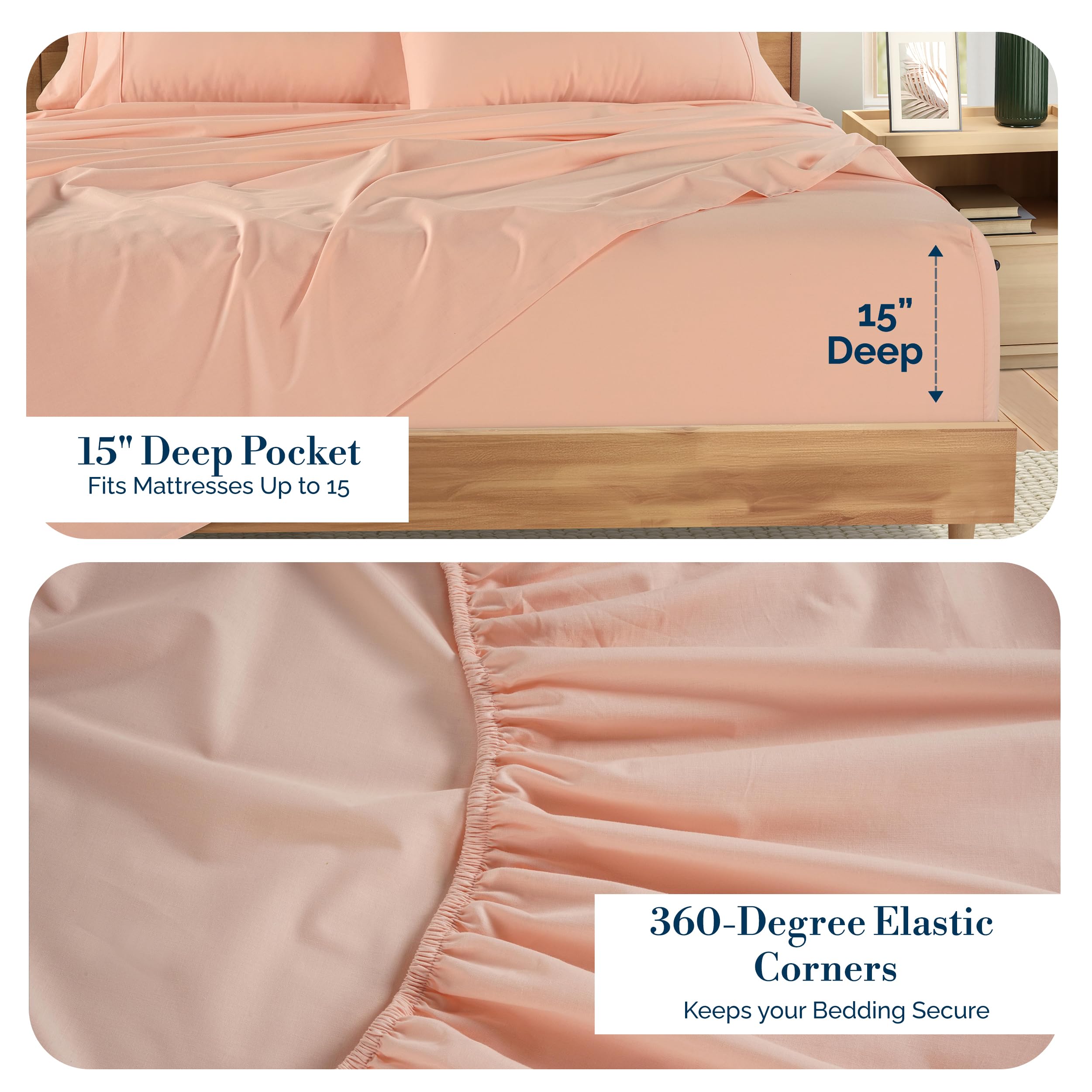 Casa Platino queen pillowcases close up highlighting soft durable fabric