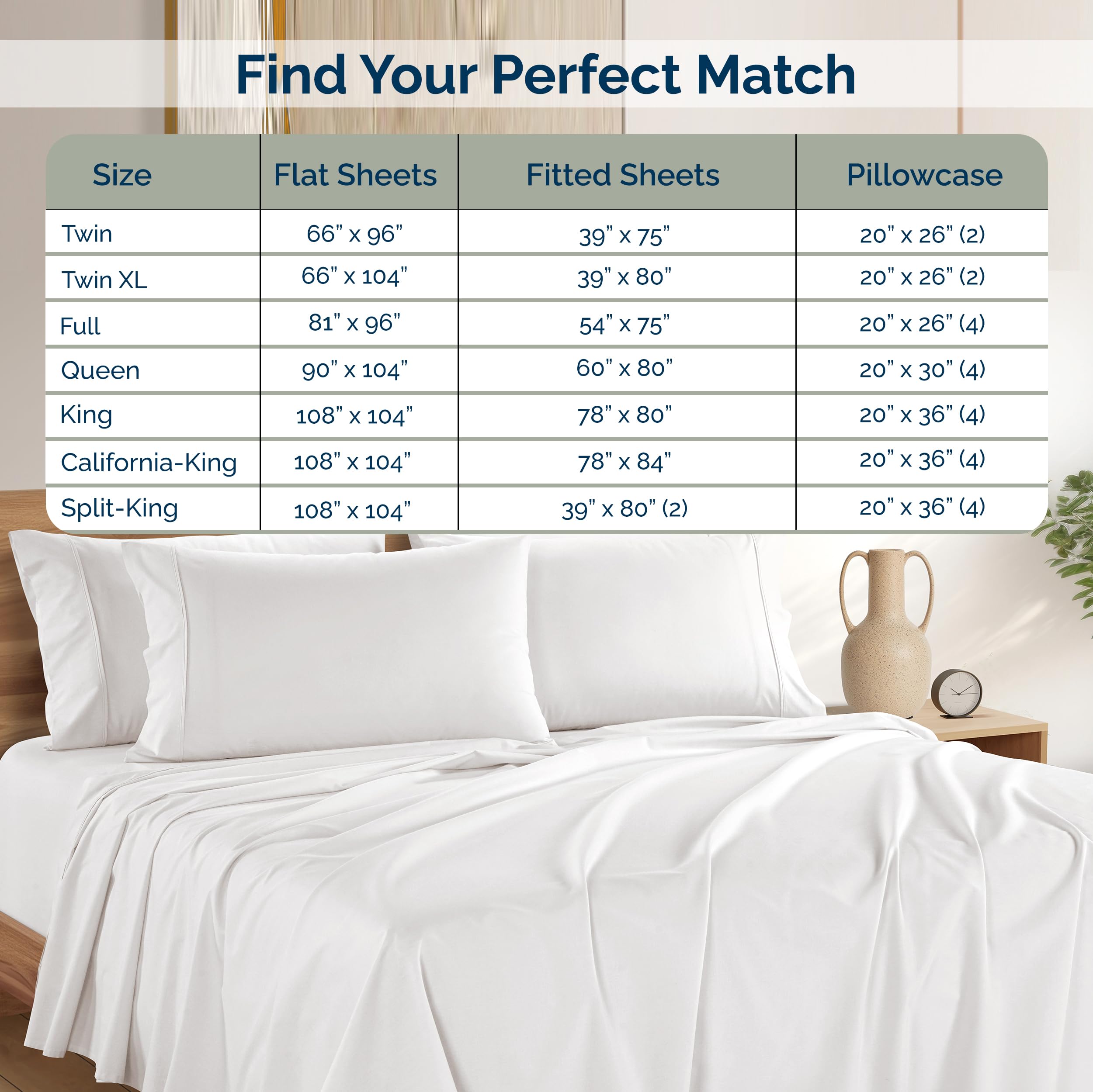 Casa Platino all-season comfort demonstrated in warm and cool bedroom scene