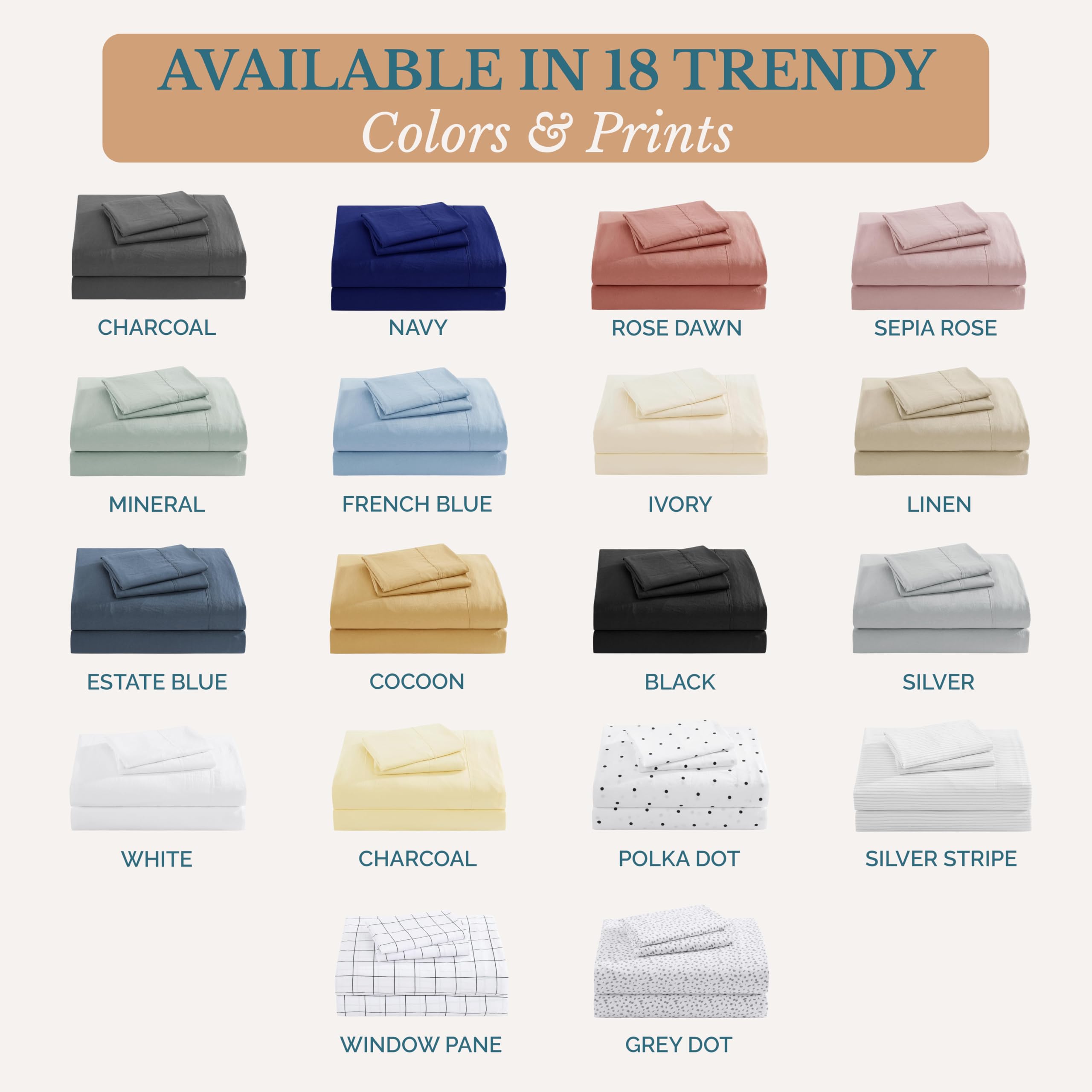 Casa Platino care-friendly sheet set suitable for machine washing