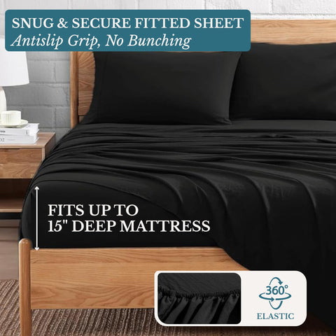 Casa Platino queen fitted sheet with all-around elastic holds tight