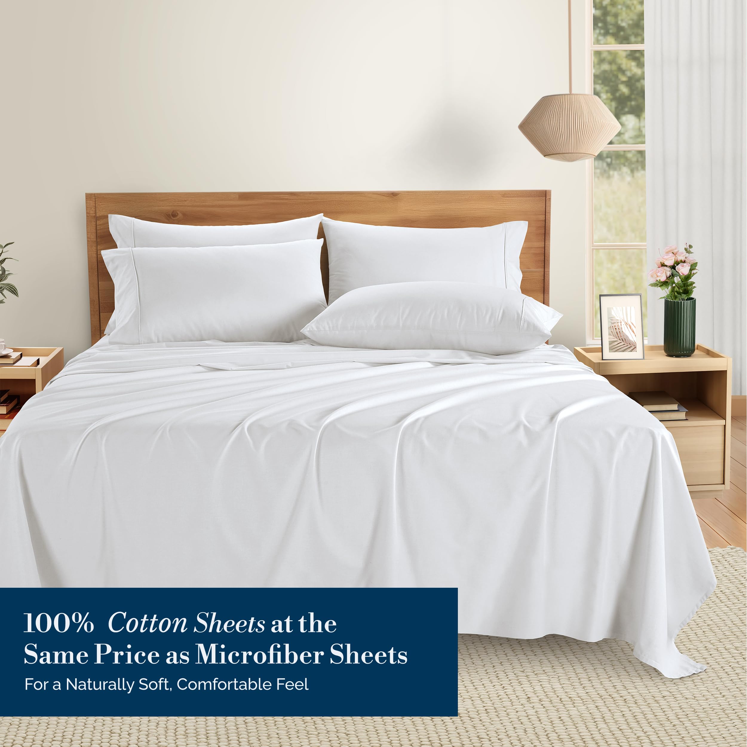Casa Platino fitted sheet with 15-inch deep pockets for a secure fit