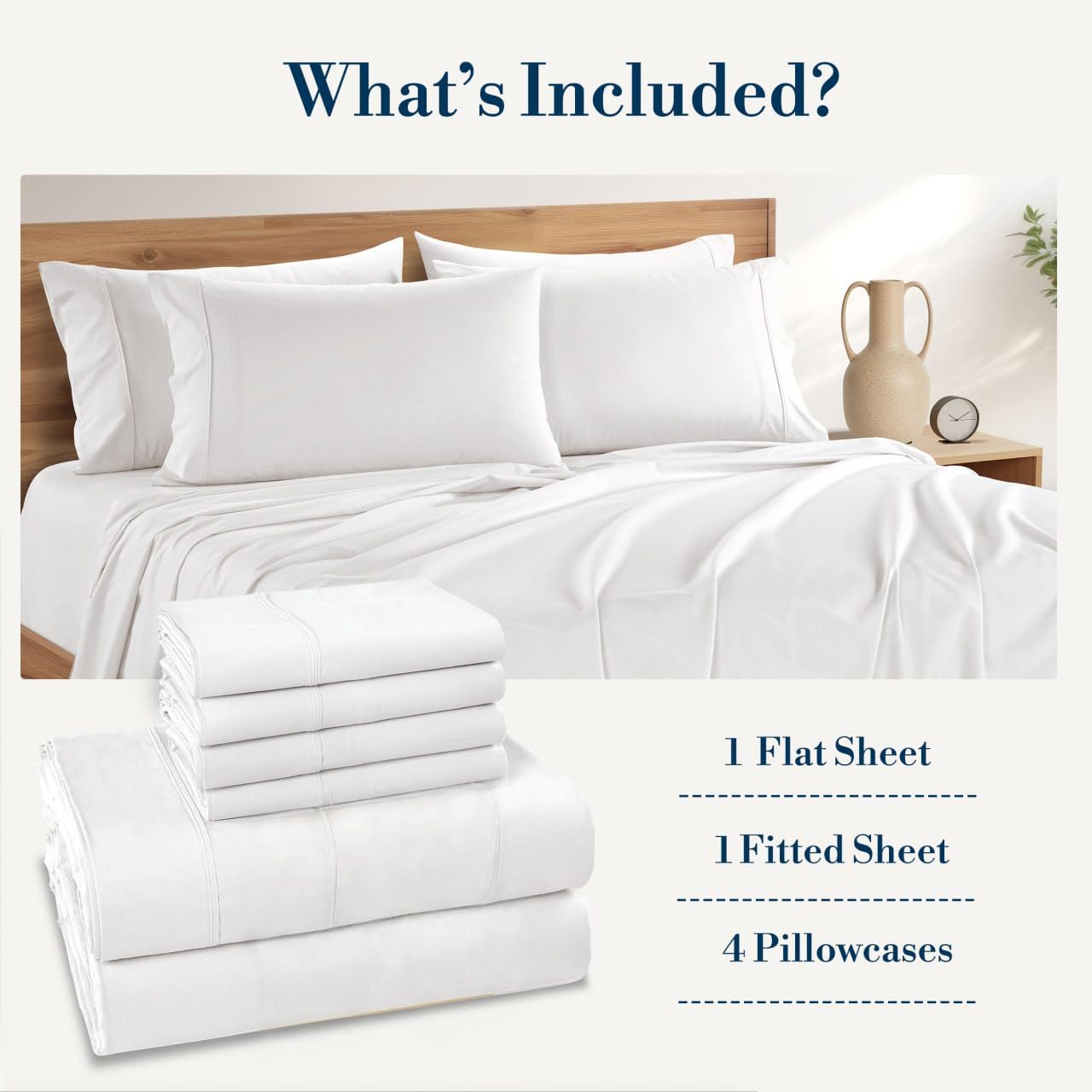 Casa Platino percale weave sheet stays cool and crisp for comfortable sleep