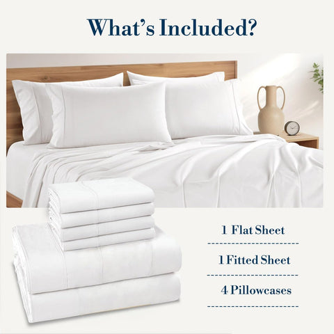 Casa Platino percale weave sheet stays cool and crisp for comfortable sleep