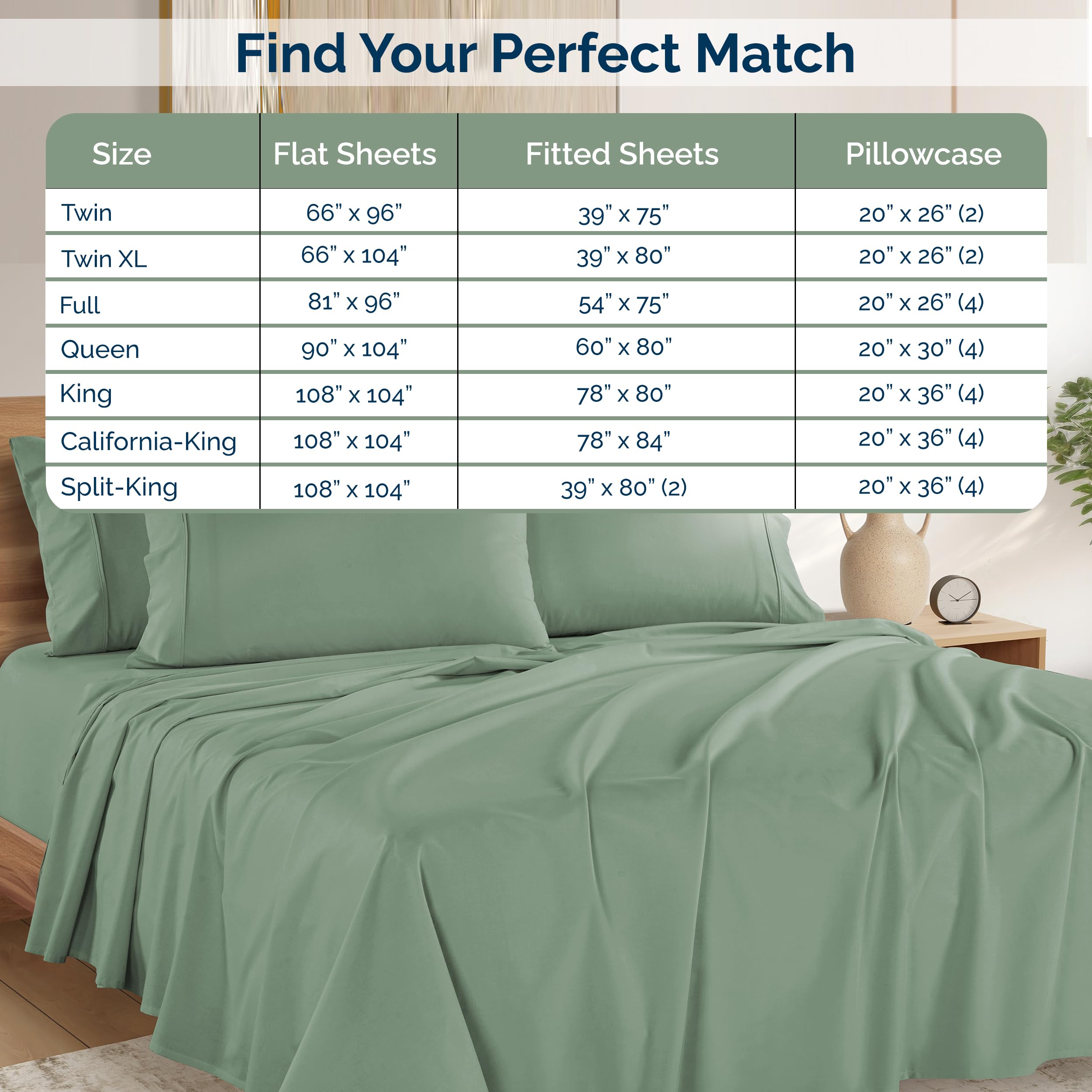 Casa Platino sage green color option adds calming versatile bedroom style
