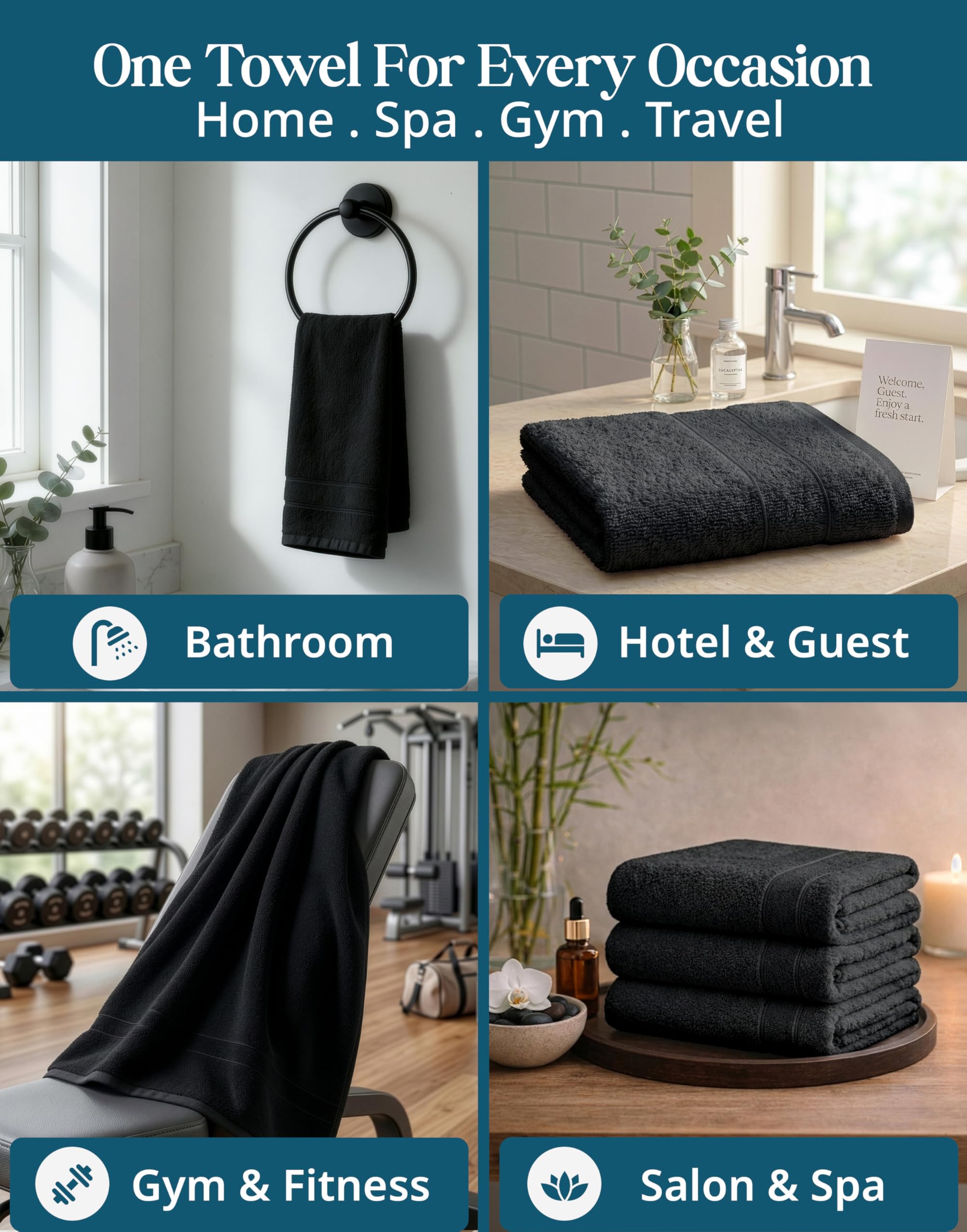 Casa Platino quick-dry colorfast finish ideal for daily bathroom or gym routines