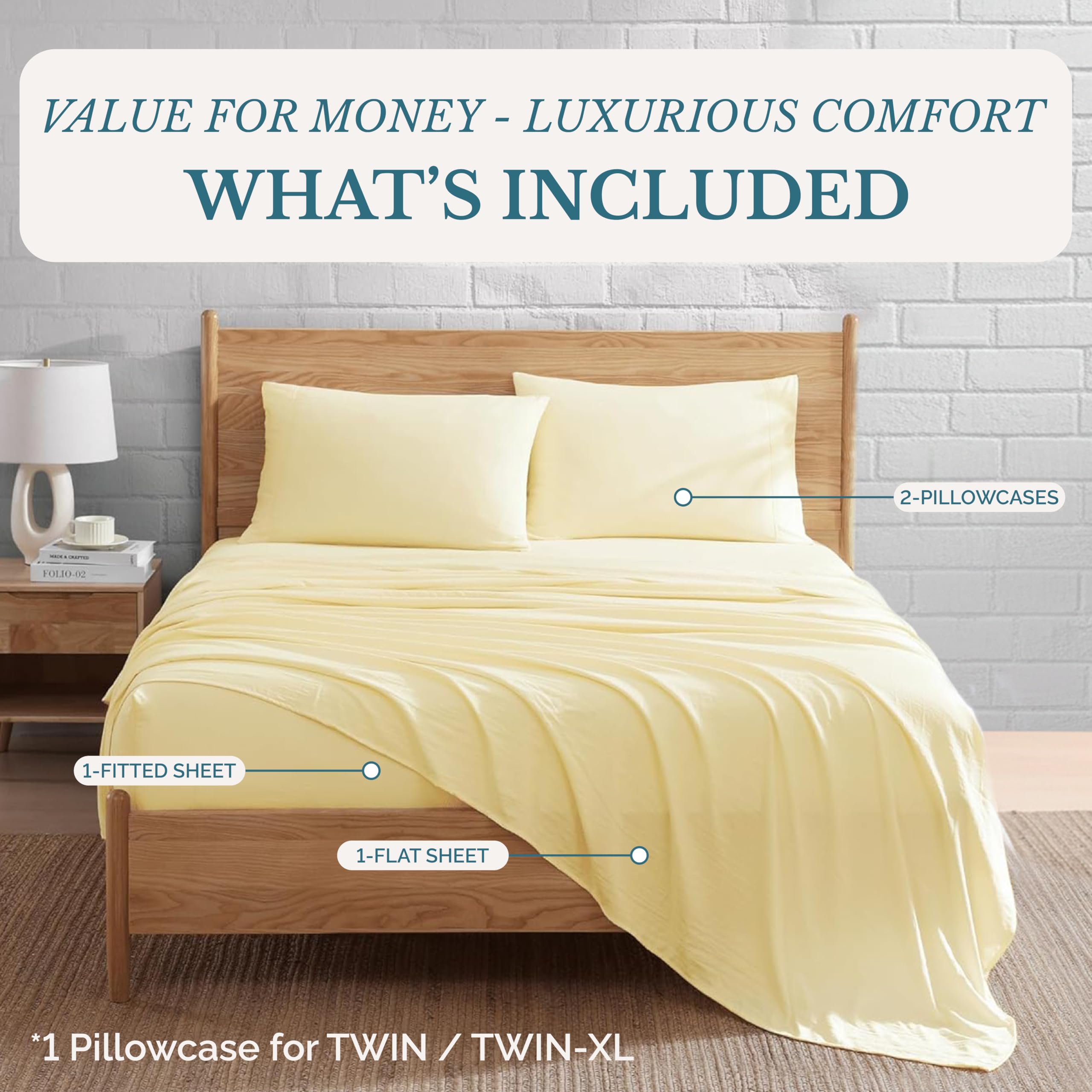 Casa Platino hydro-brushed microfiber emphasizes breathable comfort and lasting softness.