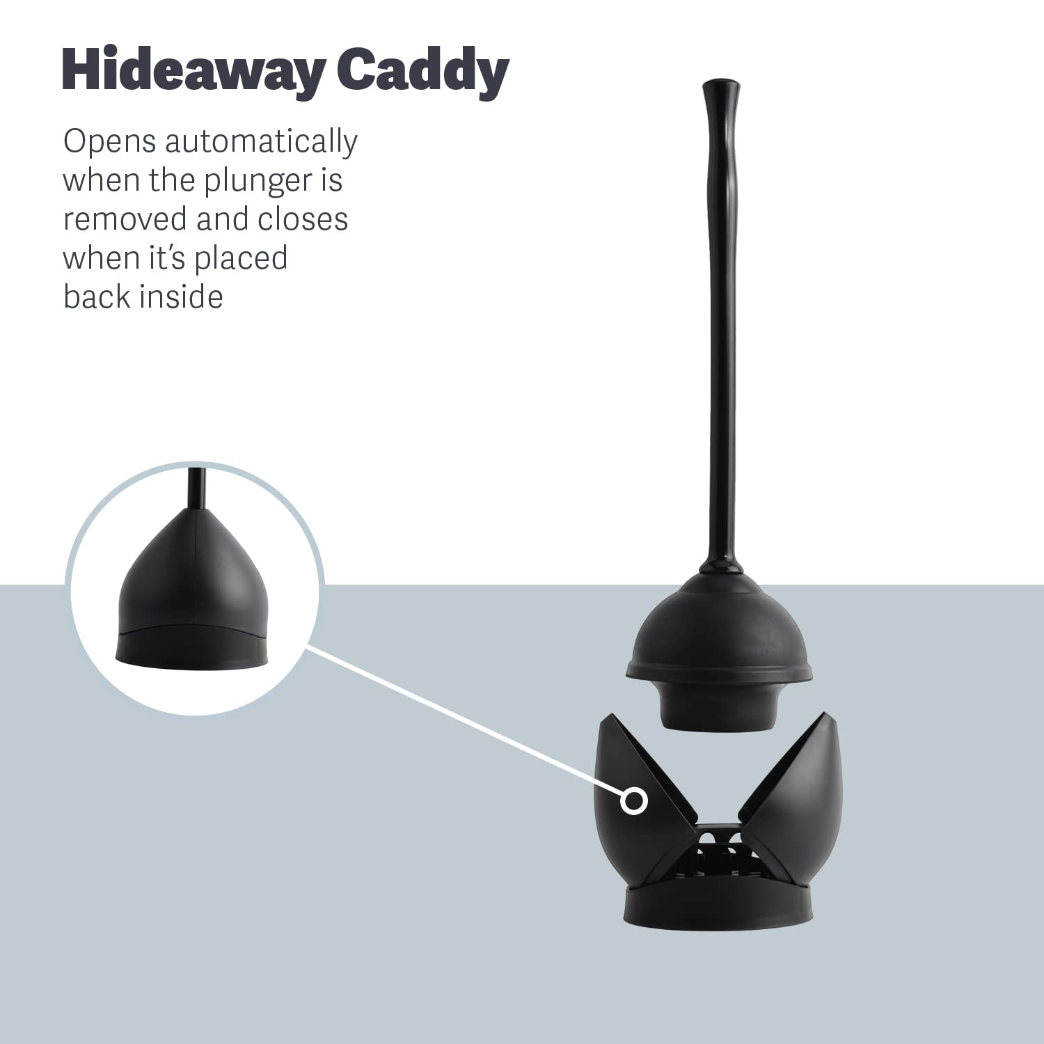 Casabella plunger with nonslip handle for firm leverage during unclogging
