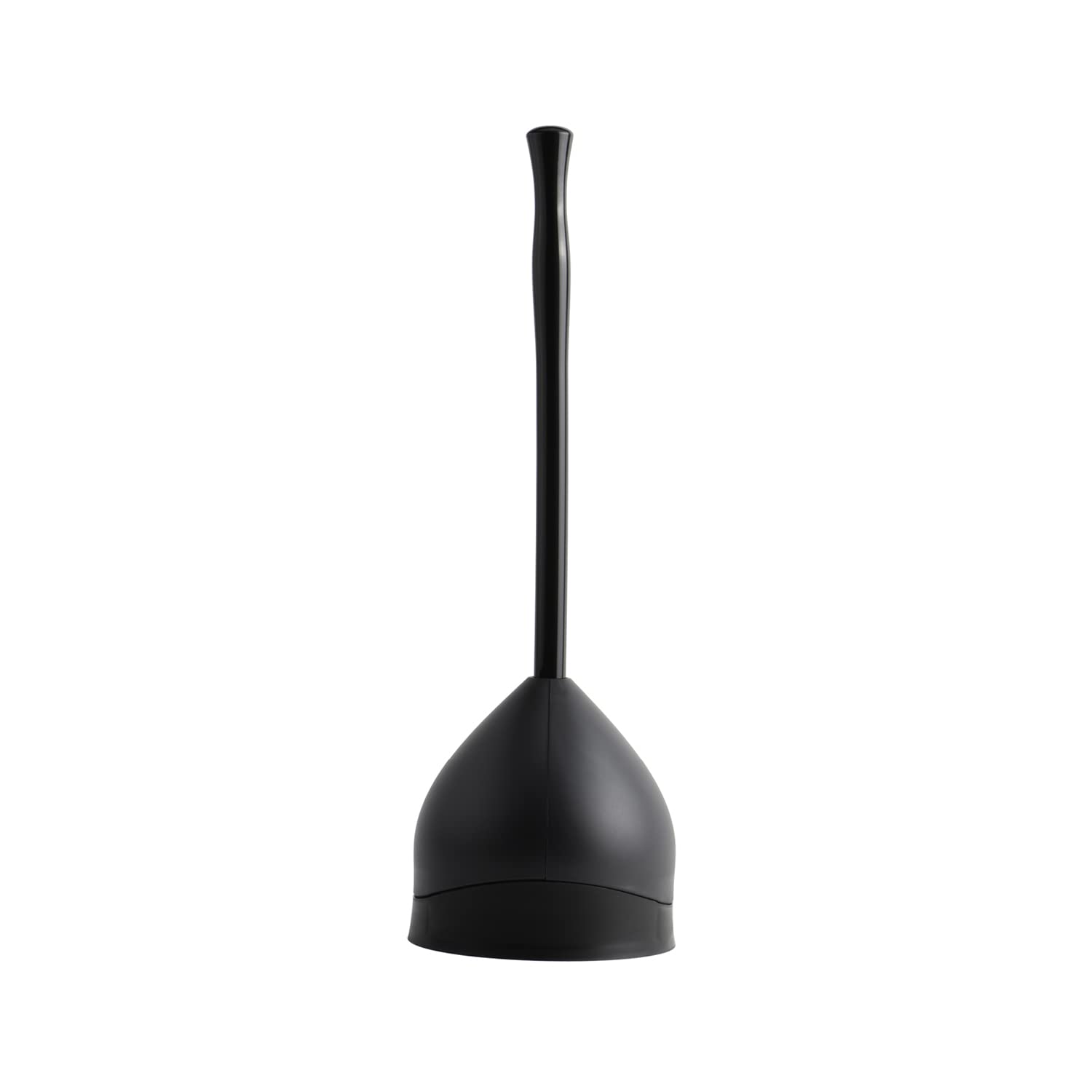 Casabella toilet plunger with extended flange for a strong seal against clogs