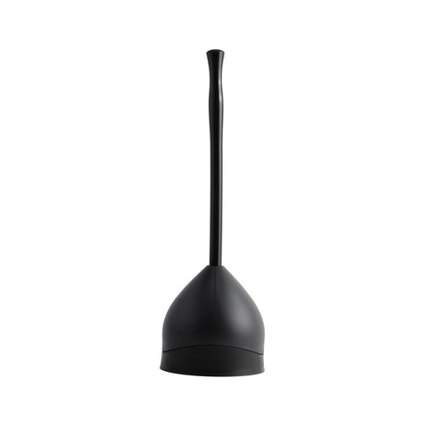 Casabella toilet plunger with extended flange for a strong seal against clogs