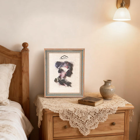 CasaDHG ornate-detail 11x14 blue frame highlights craftwork and gallery-ready appeal