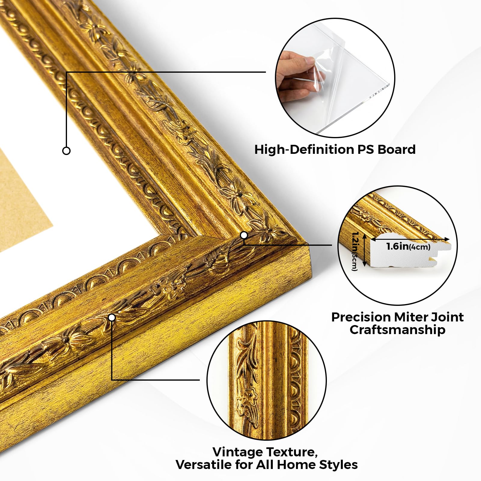 CasaDHG frame with wall-mount hardware and included easel options