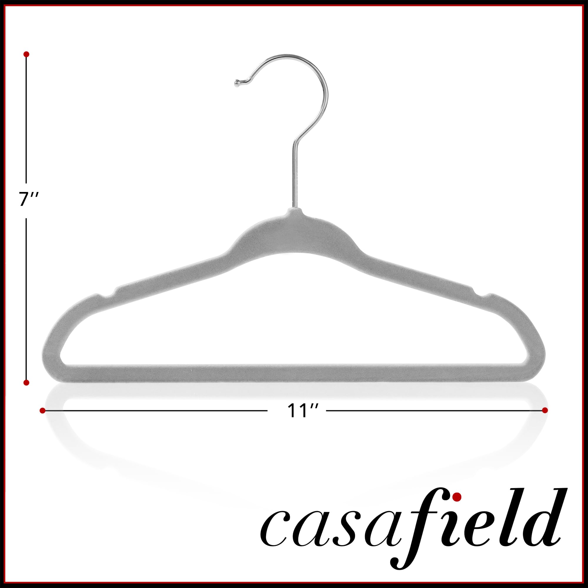Casafield 50 velvet baby hangers with a horizontal pant bar for pants.
