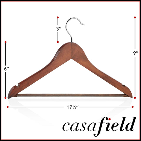 Casafield non-slip pant bar prevents pant creasing during storage.