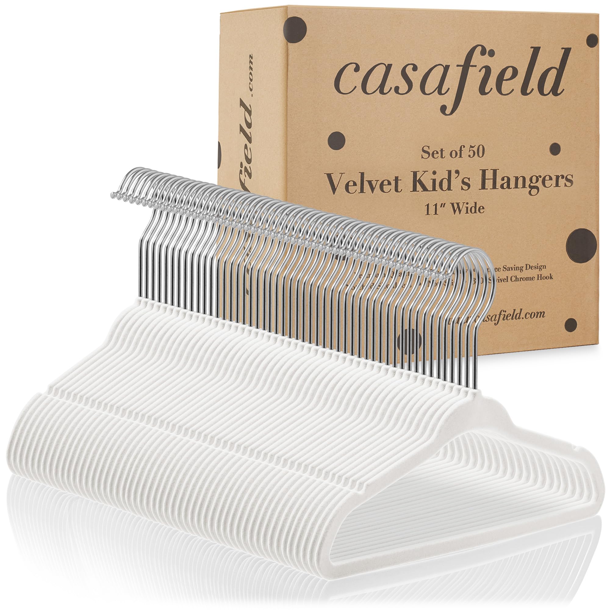 Casafield ultra-thin space-saving hangers help unclutter small closets.