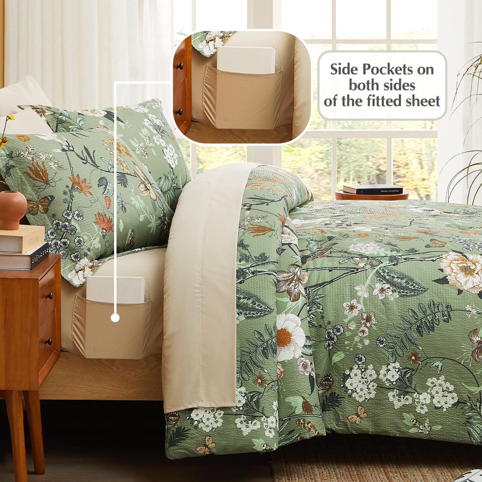 CASAAGUSTO queen shams pair with the set to elevate bedroom decor.