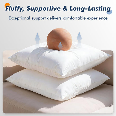 Casajoy sofa cushion inner-pad 18x18 with fluffy, medium-support feel