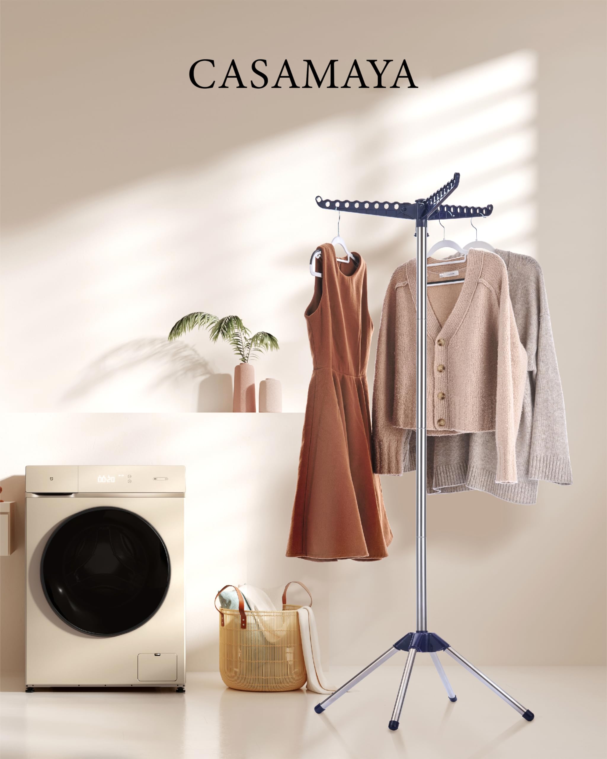 CASAMAYA 360-degree rotating drying rack in action for easy access.