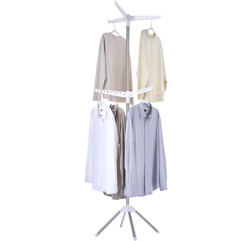 CASAMAYA clothes drying rack foldable 74.8in shows space-saving design for small spaces