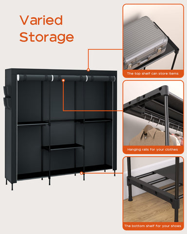 Casamaya durable steel tubing and non-woven fabric support strong storage.