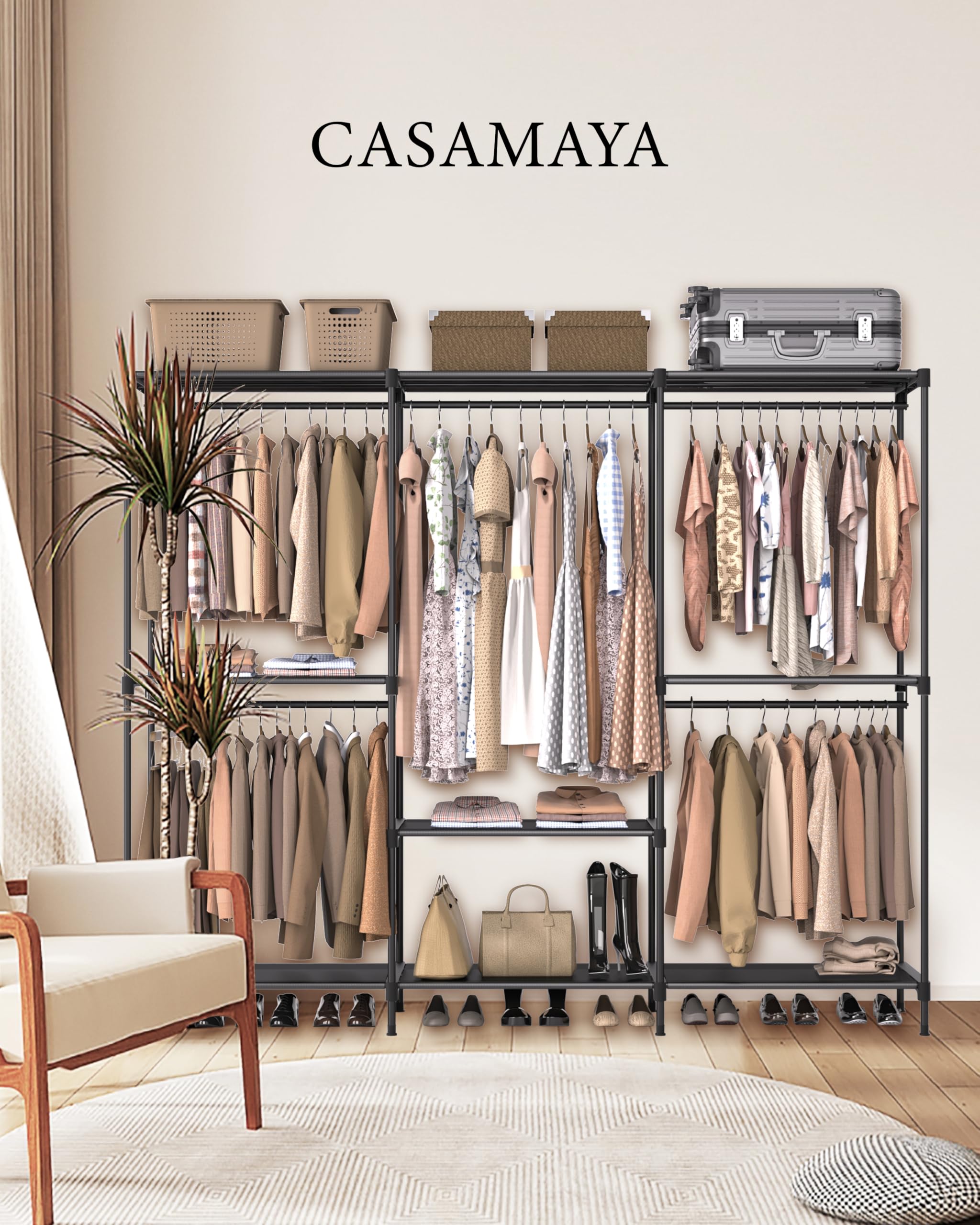CASAMAYA portable closet with easy assembly for quick setup anywhere.