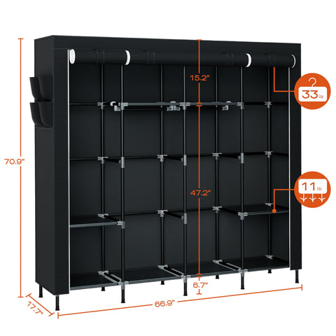 Casamaya sturdy steel tubing provides durable wardrobe support