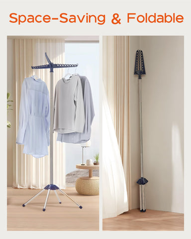 CASAMAYA triple-rod setup with hanger holes keeps garments neatly organized.