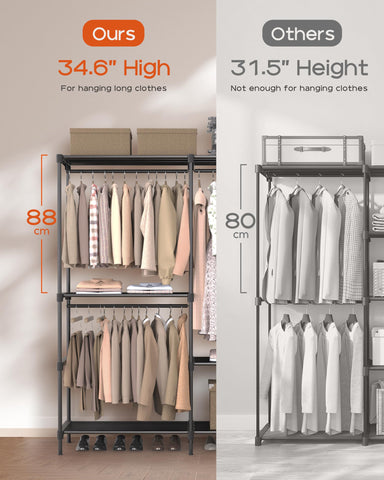 Casamaya wardrobe shelves setup emphasizes organized folded garments