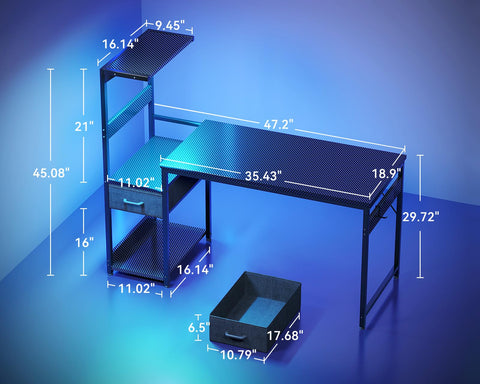 Casaottima 48-inch desk elevates your PC tower for better airflow