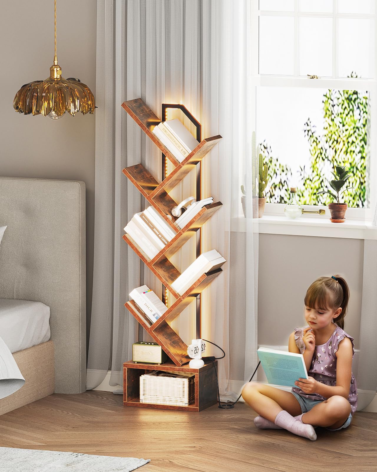 Casaottima Tree Bookshelf scratch and water resistant surface stays clean.