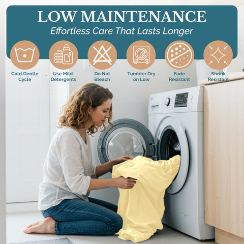Casa Platino easy-care sheets are machine washable for busy homes