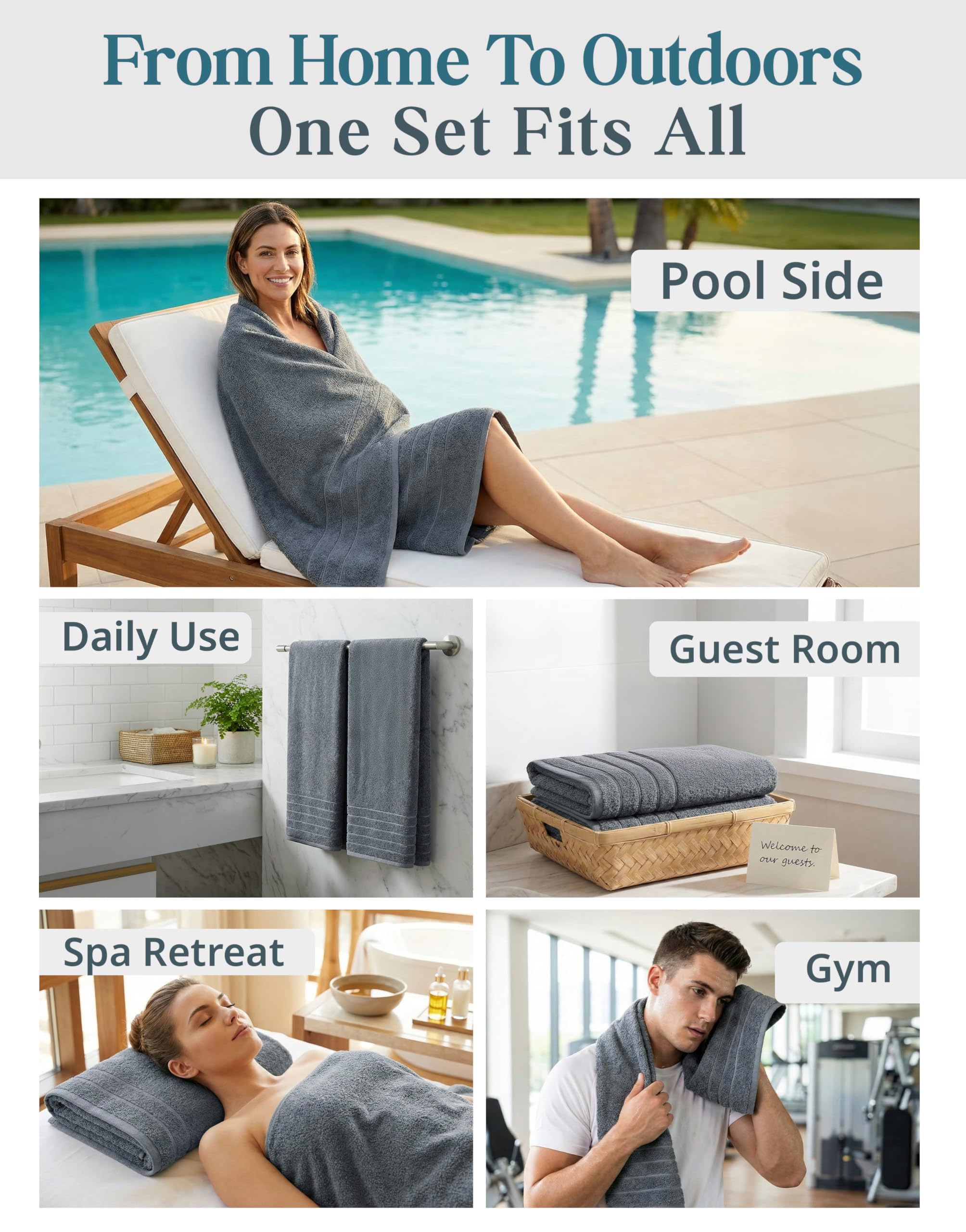 Casa Platino machine-washable towels simplify upkeep and cleanliness.