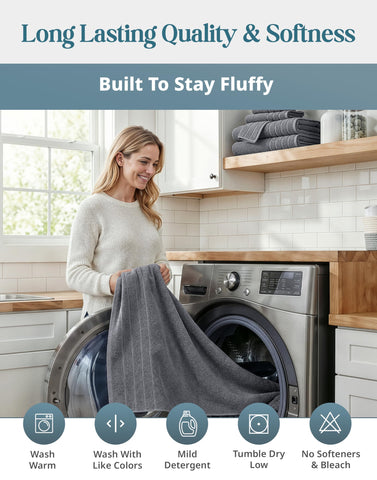 Casa Platino premium cotton towels cool grey color option for stylish bathrooms