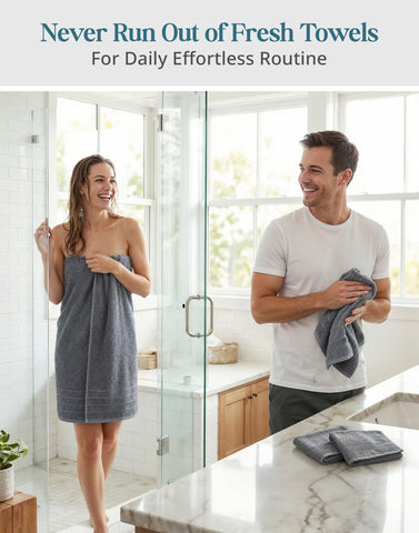 Casa Platino premium cotton towels quick-dry technology for busy households