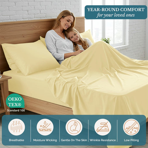 Casa Platino queen flat sheet 94x108 inches for full coverage