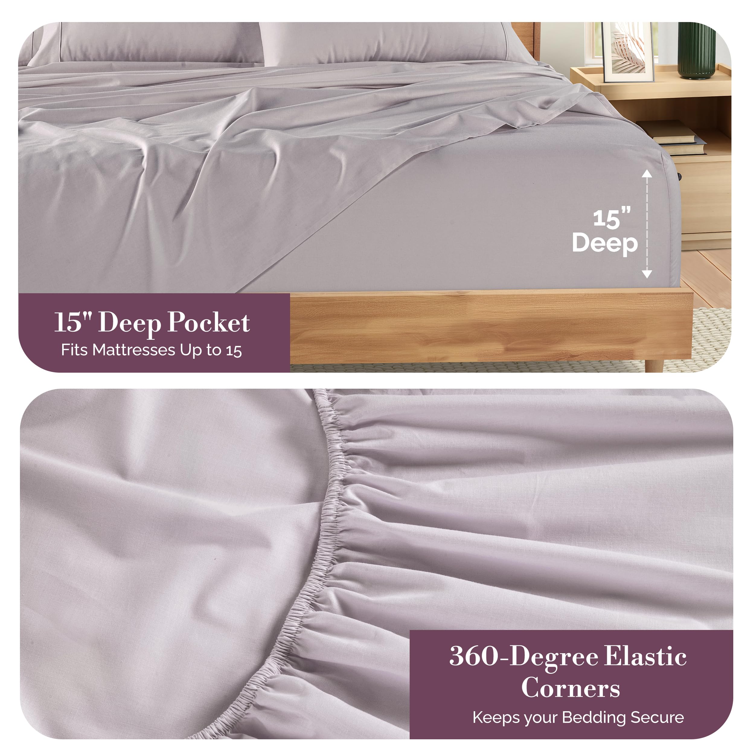 Casa Platino queen pillowcases 20x30 provide soft, durable comfort.