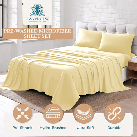 Casa Platino queen sheets prewashed for immediate softness