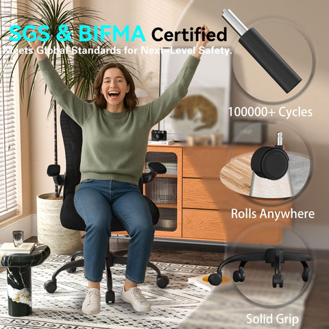 CASASIO office-chair-breathable-mesh-back stays cool with constant airflow.
