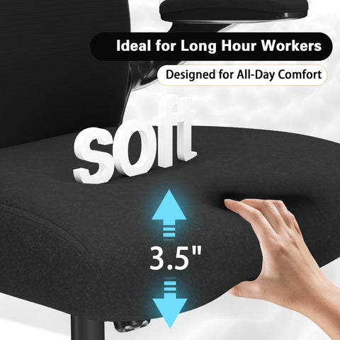 CASASIO breathable mesh back promotes airflow to stay cool during long workdays.