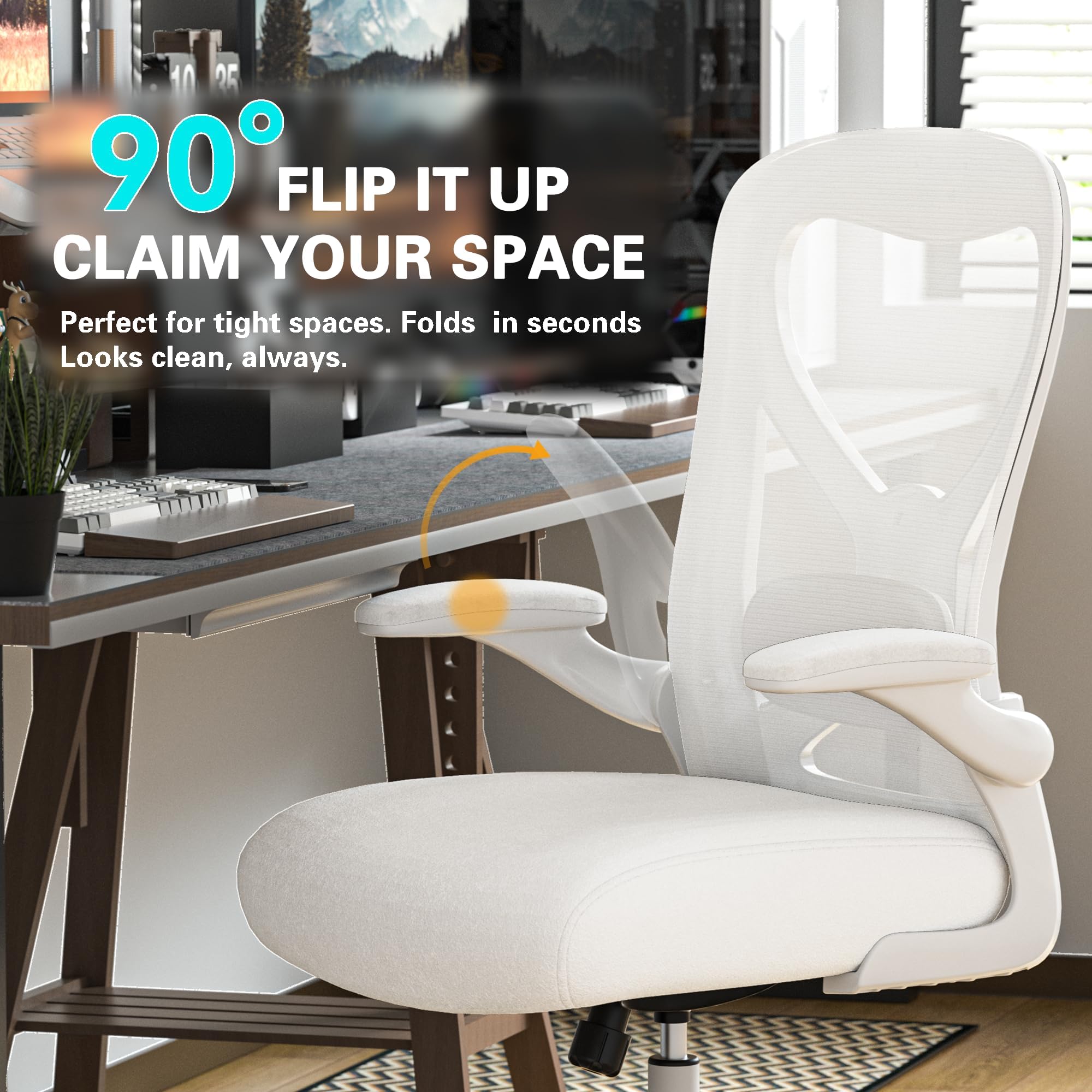 Casasio chair height adjustment helps align with desk height for better posture.