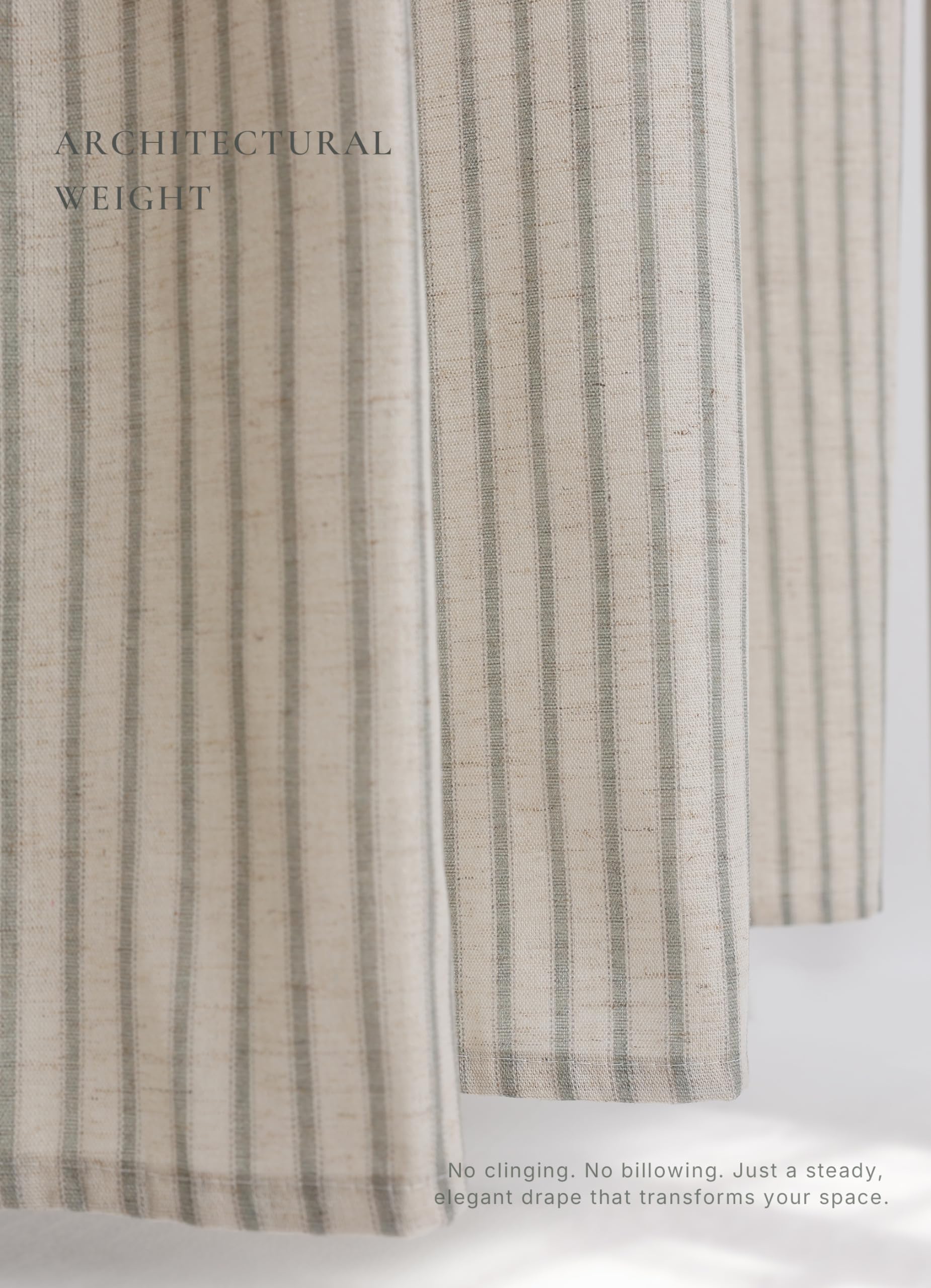 CasaTena rustic sage stripes brighten any bathroom with timeless charm